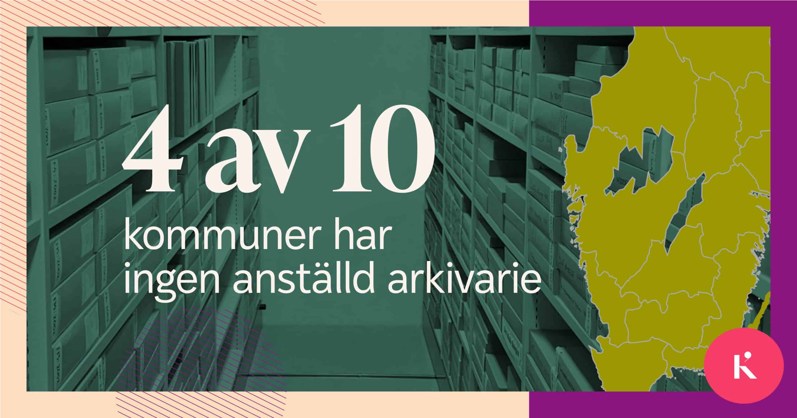Arkivarier saknas i 4 av 10 kommuner: 